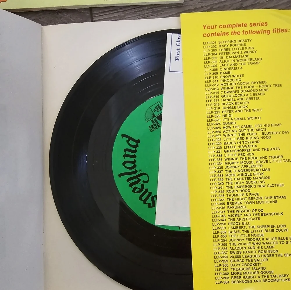 Vintage Children's Books With Records Set of 3